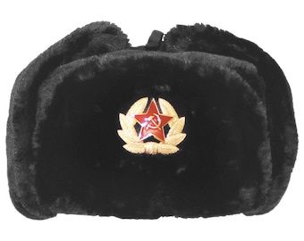 Adults Faux Fur Russian Hat Fancy Dress Hat Unisex Warm Winter Trapper Hat Accessories