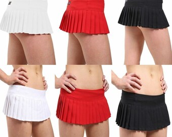 Ladies Plain Micro Pleated Mini Skirt Womens Fancy Party Wear 7 Inches Skirt