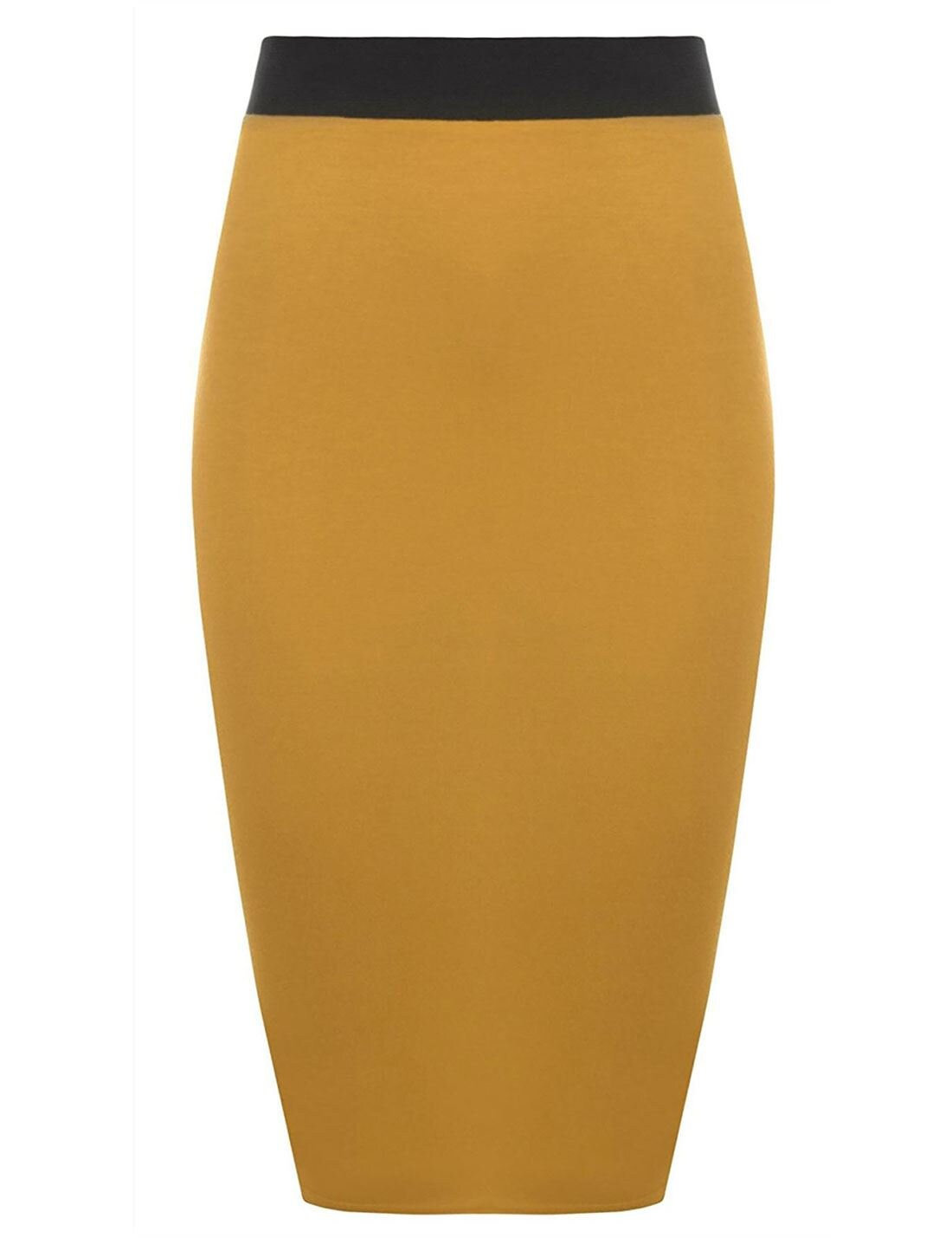 Ladies Plain Bodycon Pencil Midi Skirt Womens Stretchy Tube - Etsy UK