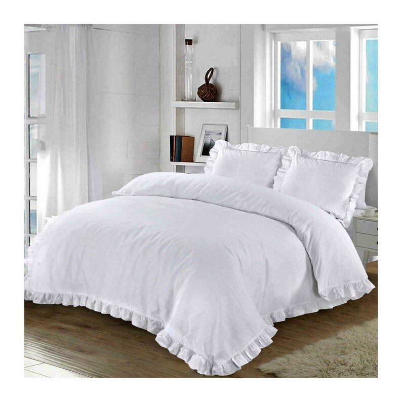 Santiago Frill Duvet Covers Bedding Set With Pillowcases Etsy