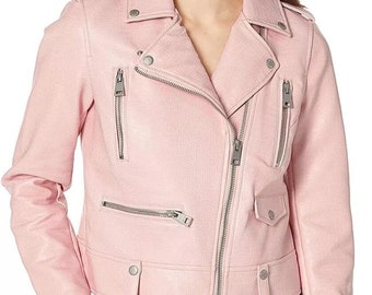 Brand New Genuine Soft Lambskin Leather Jacket For Women's Designer Wear