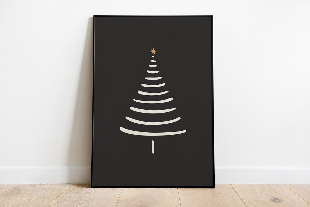 Christmas Tree Art Print Instant Download Xmas Printable - Etsy