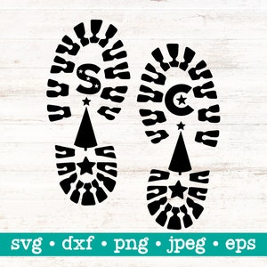 Santa footprint svg, Santa boot svg, Christmas svg, Santa boots svg, Santa boot print, Santa boot print svg, Santa foot print svg, Cut file