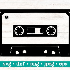 Cassettebandje svg, Cassettebandje svg-bestand, Cassetteband png, Cassettebandje clip art, Cassetteband silhouet, Cassetteband geknipt bestand