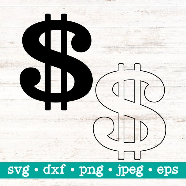 Dollar sign svg, Money svg, Money sign svg, Dollar sign svg file, Dollar sign cut file, Dollar svg, Dollar sign dxf, Digital download