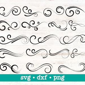 Swoosh Bundle svg, Swish Bundle svg, Squiggle svg, Word unterstrichen, Swash svg, Swirls svg, Swishes Linien dxf, Сommercial use
