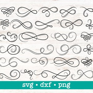 Pakiet Swirl, Swirl dxf, Flourish svg, Swoosh svg, Swoosh dxf, Stroke svg, Ornaments svg, Decorative svg, Swirl png, Swirl eps, Swirl svg