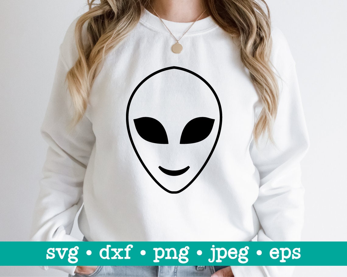 Alien Head Svg, Alien Head Dxf, Alien Head Png, Alien Head Clipart ...