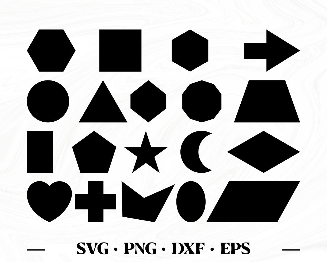 Basic Shape Svg Basic Shape Svg Files Basic Shape Etsy UK