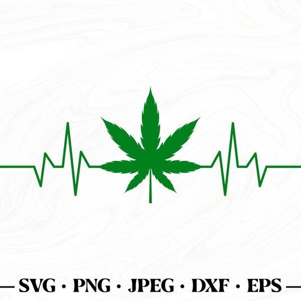 Marijuana heartbeat svg, Cannabis leaf svg, Pot weed svg, Cannabis svg, Medical marijuana svg, Cannabis clipart, Cannabis png, Marijuana svg