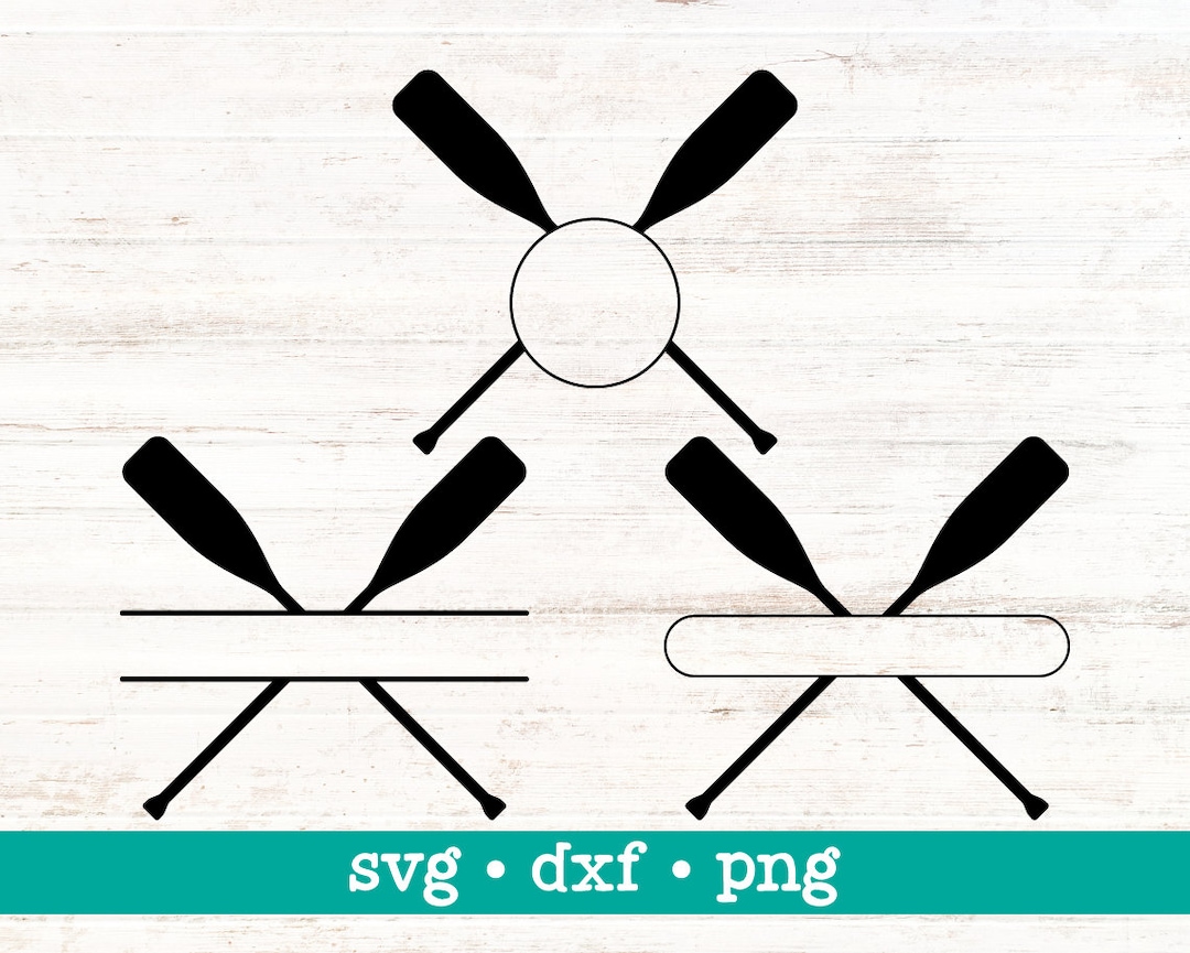 Crossed Paddles Svg, Crossed Paddles Monogram Svg, Paddles Monogram Svg