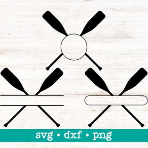 Crossed paddles svg, Crossed paddles monogram svg, Paddles monogram svg, Boat oars svg, Boat oars dxf, Instant download, Commercial use