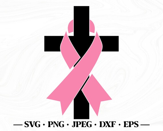 Breast Cancer Svg Breast Cancer Dxf Breast Cancer Cross Svg - Etsy