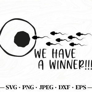 Nous avons un gagnant svg, Nous avons un gagnant jpeg, Nous avons un gagnant png, Annonce de grossesse svg, Nous avons un fichier de coupe gagnant, Bébé révéler svg