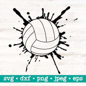 Volleyball svg, Volleyball cut file, Sports svg, Volleyball clipart, Digital download, Volleyball clip art, Splatter volleyball svg