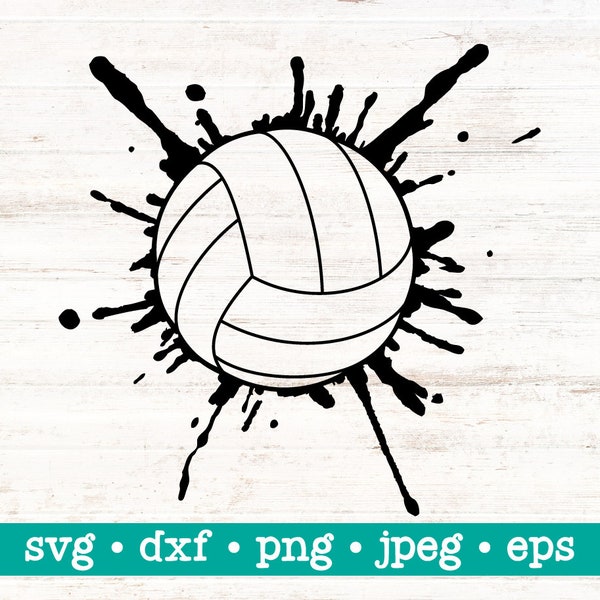Volleyball Plotterdatei, Volleyball Plotterdatei, Sport Svg, Volleyball Clipart, Digitaler Download, Volleyball Clip Art, Splatter Volleyball svg