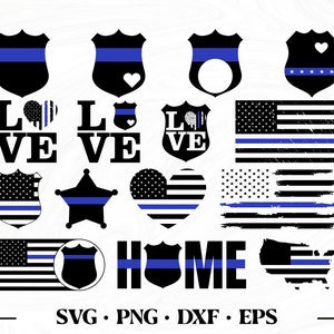 Police thin blue line svg, Police thin blue line bundle svg, Blue line cut file, Blue line dxf, Police svg, Cricut file, Commercial use