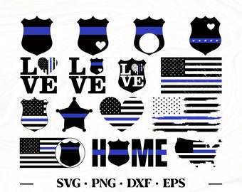 Police thin blue line svg, Police thin blue line bundle svg, Blue line cut file, Blue line dxf, Police svg, Cricut file, Commercial use