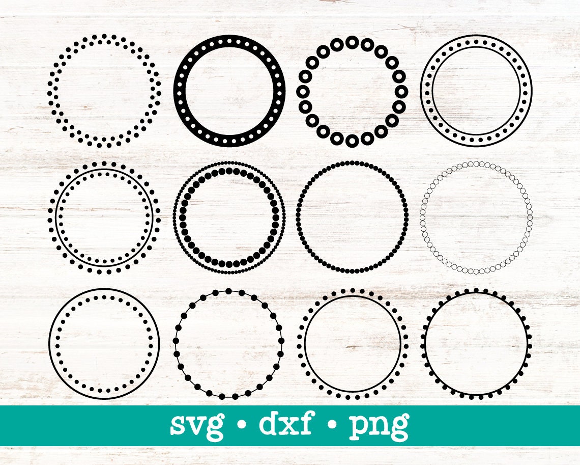 Dotted Svg, Dotted Frames Svg, Dotted Monogram Frames Svg, Dotted ...