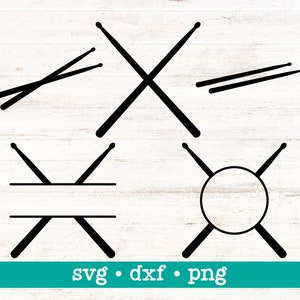 Baguettes svg, Baguettes dxf, Batteur svg, Batterie svg, Percussion svg, Baguettes monogramme svg, Musique svg, Baguettes jpeg, Baguettes png