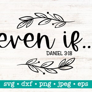 Mesmo que seja svg, Mesmo que seja arquivo svg, Mesmo que seja fé svg, Versículo bíblico svg, Mesmo que seja arquivo cortado, Arquivo cortado cristão, Religião svg, Download instantâneo