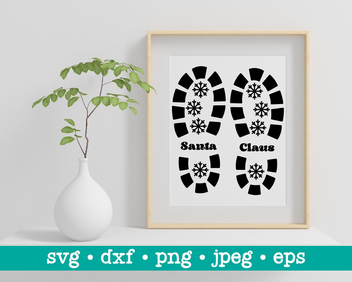 Santa Claus Boot Print Svg Santa Boot Svg Santa Claus Svg - Etsy Australia