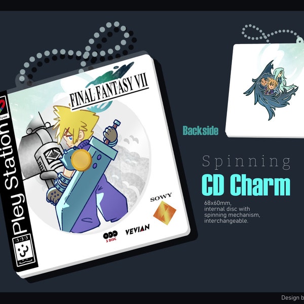 PREORDER Final Fantasy VII CD spinning charm