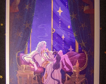 PRINT! Tears of Time - Gold birdcage