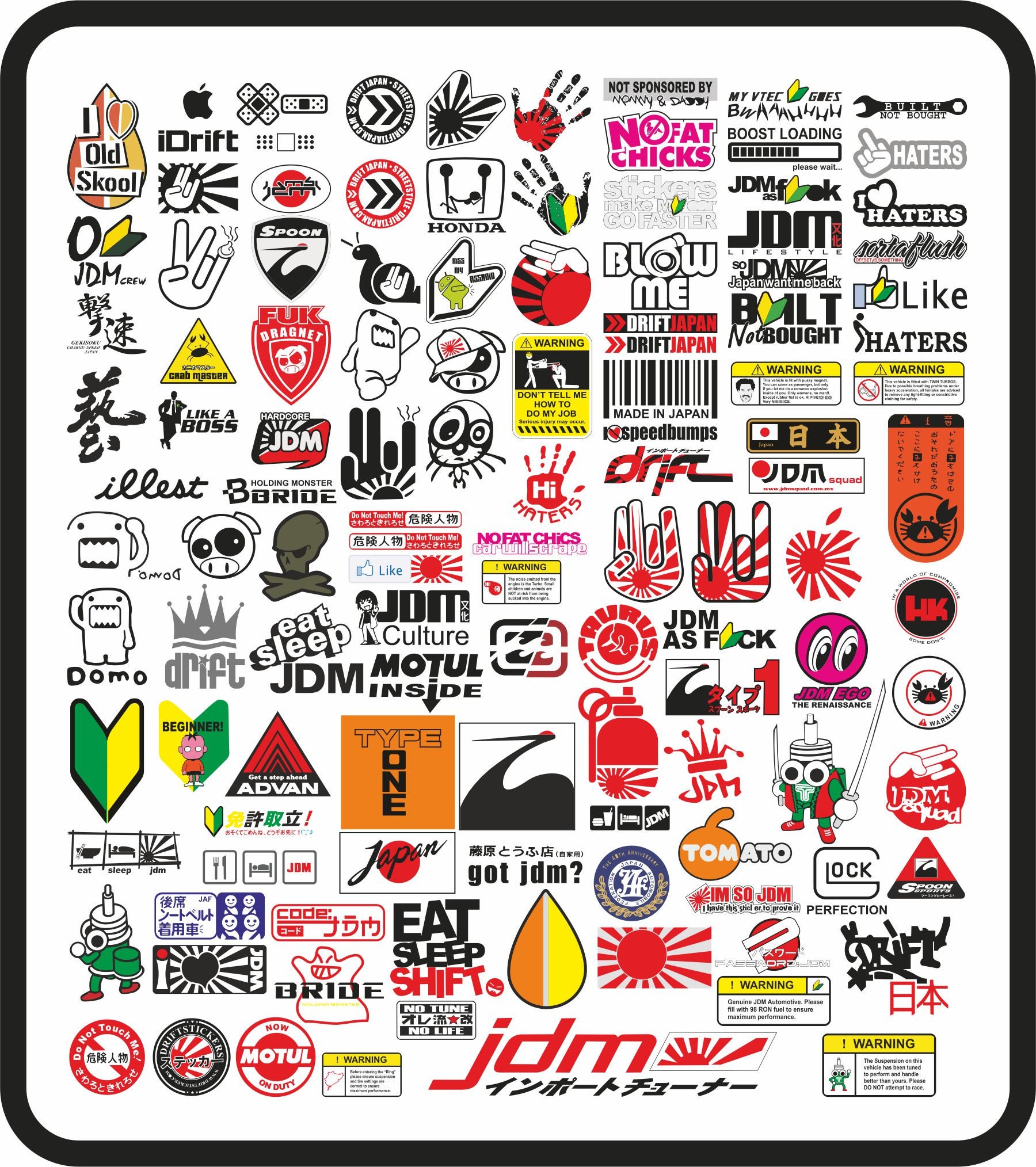 JDM VOLUME 1 Car Stickers/vector/graphics/jdm Etsy