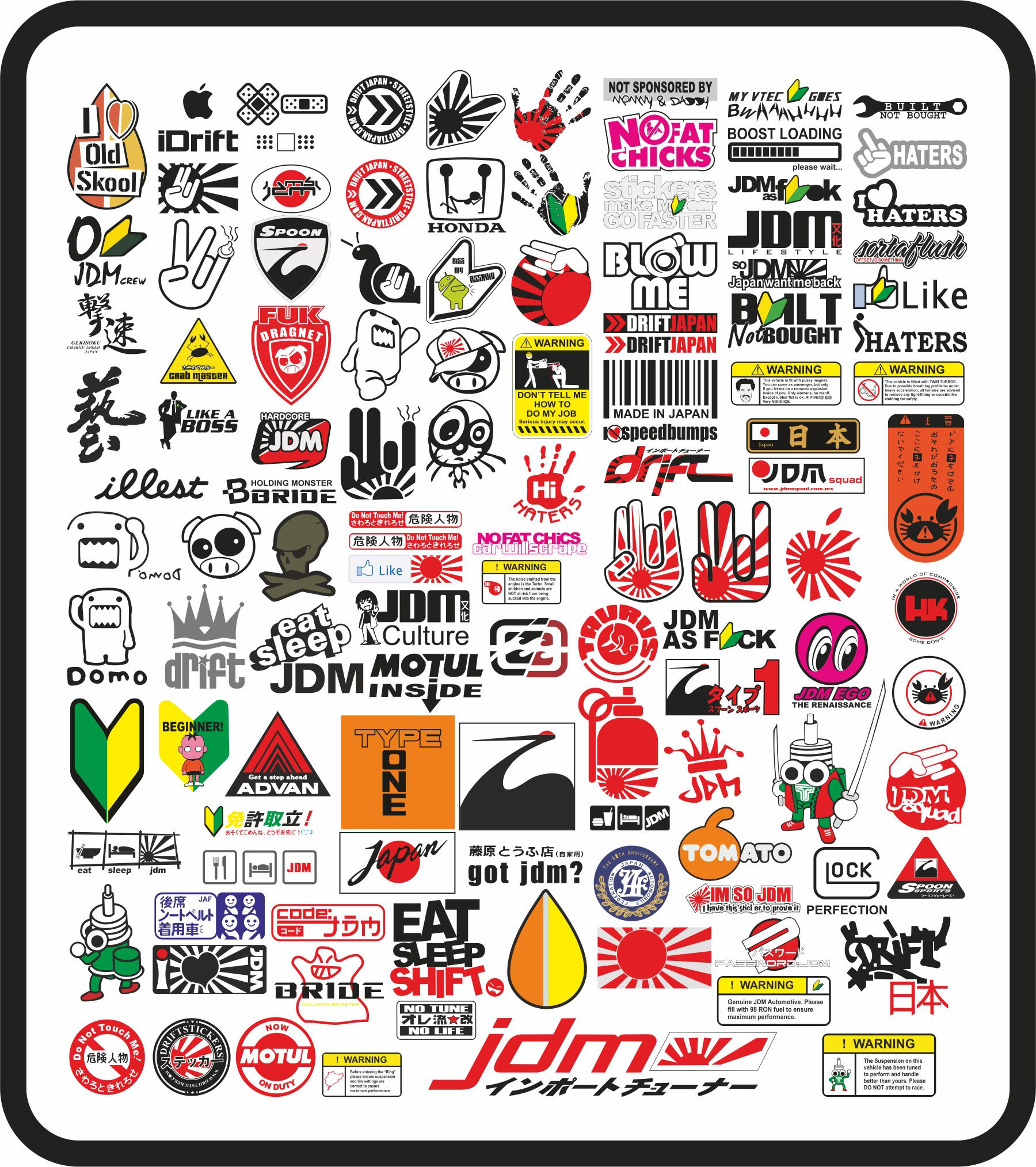 JDM VOLUME 114 Bundle Car Stickers/vector/graphics/jdm Svg/eps/cdr