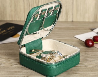 Personalisierte Leder Schmuckschatullen, Reise Schmuck Etui, Schmuck Organizer Display, Schmuck Ring Halskette Halter, Ohrringe Lagerung, Geschenk für sie