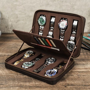 Nilzone Jewelry Organizer Drawer Box Leather Watch Bracelet