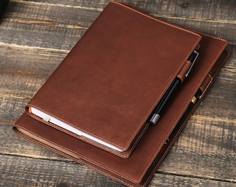 Personalisierte Leder Buchhülle, A5 B5 Notebook Schutzhülle, Anpassen Journal Cover, handgemachte Buchhülle, Geschenk für Lehrer