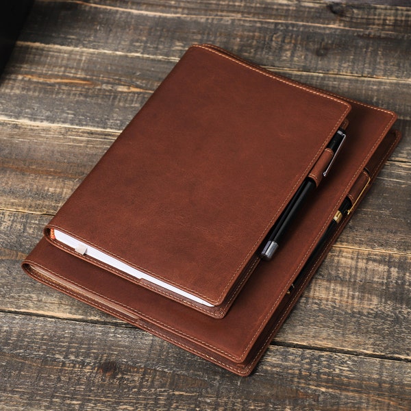 Personalisierte Leder Buchhülle, A5 B5 Notebook Schutzhülle, Anpassen Journal Cover, handgemachte Buchhülle, Geschenk für Lehrer