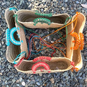 Handwoven Palm Straw Crossbody Bag, Paracord Strap, Rectangular Beach Tote (Made in Spain)
