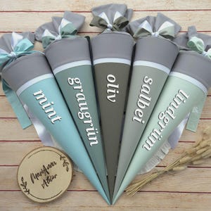 Schultüte "Swash" incl. 70 cm Papp-Rohling mit Name quer über die Schultüte