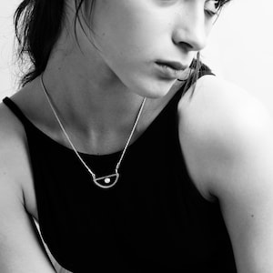 Silver pearl necklace, Handmade pearl necklace, Unique pearl necklace, Silver handmade necklace, Layered necklace, Silver chain necklace