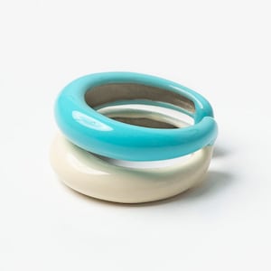 Anillos de esmalte, Anillos de dos colores, Anillos coloridos, Anillos en capas, Anillos de color latón, Anillos llamativos, Anillos de colores, Regalo para ella