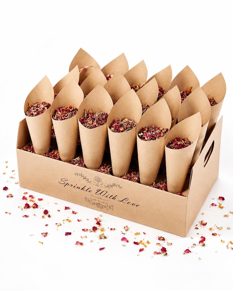Cardboard Confetti Cone Display — DIY Assembly, Plan Included, Wedding ...