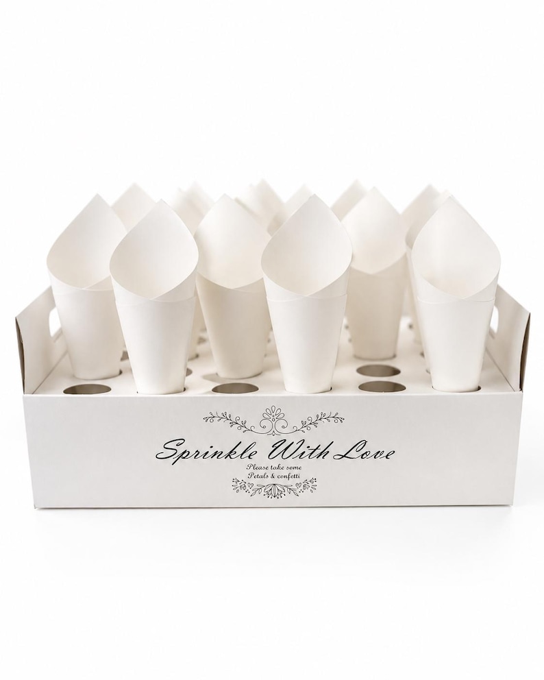 Cardboard Confetti Cone Display — DIY Assembly, Plan Included, Wedding ...