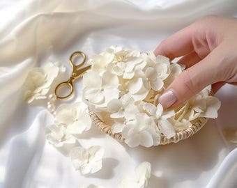 Dried White Hydrangea Petals — Bohemian Wedding Confetti
