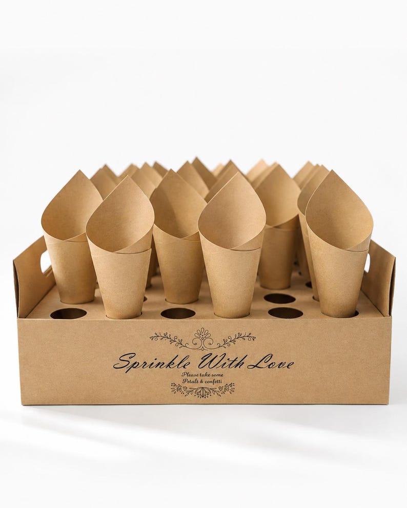 Cardboard Confetti Cone Display — DIY Assembly, Plan Included, Wedding ...