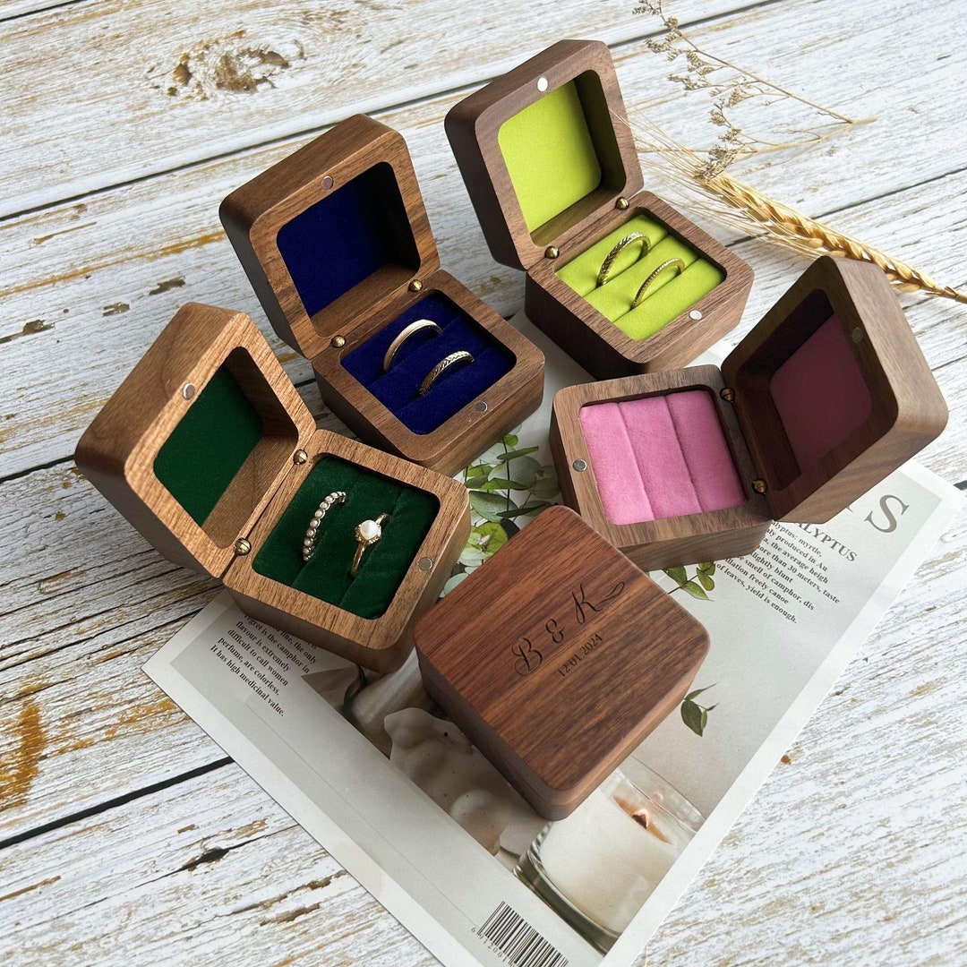 Custom Wedding Ring Boxwood Ring Box Engagement Ring Box Etsy