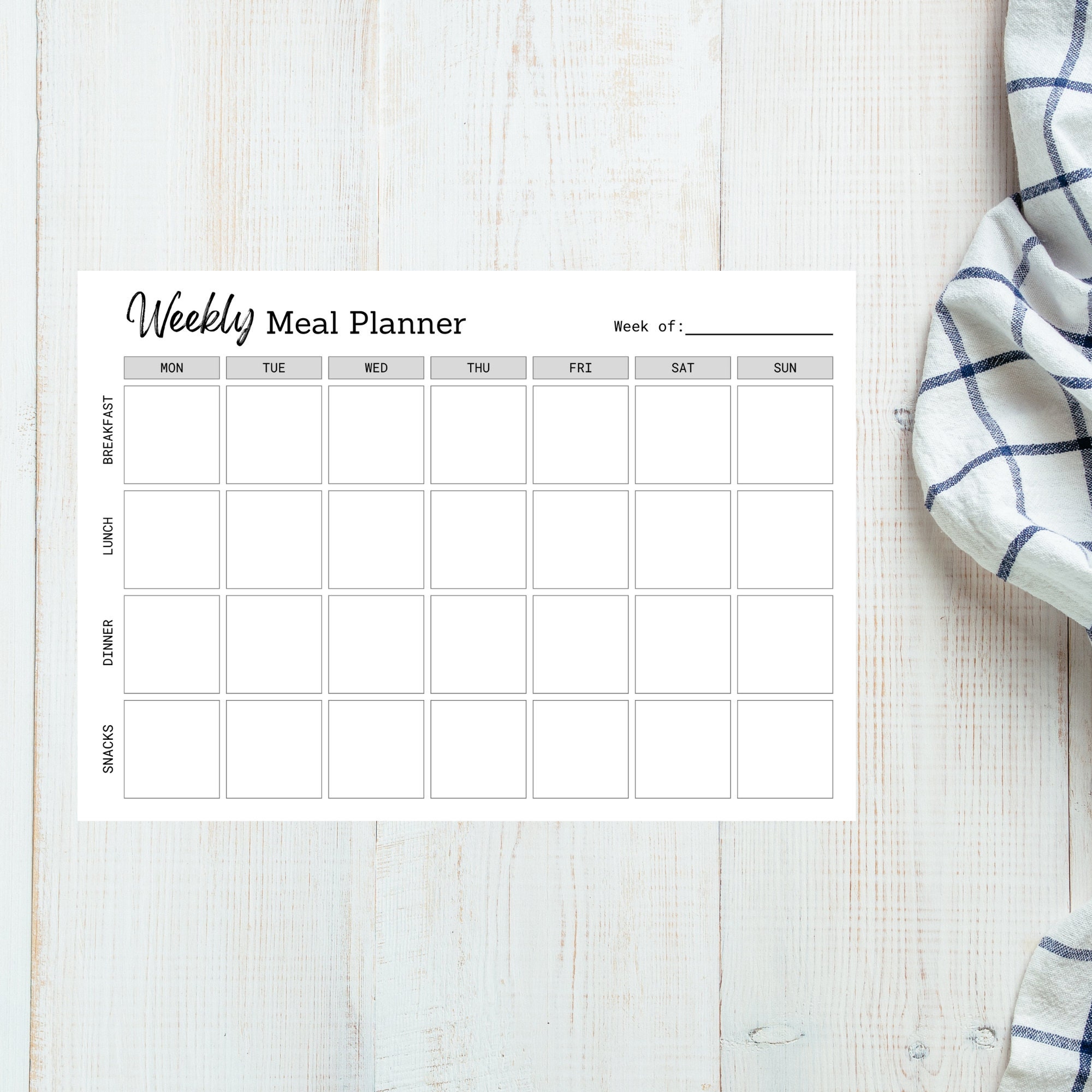 Weekly Meal Planner & Grocery List • Menu Planning • Meal Plan ...