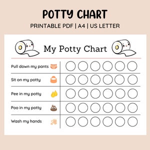 Printable Potty Training Chart • Sticker Chart • Toilet Training