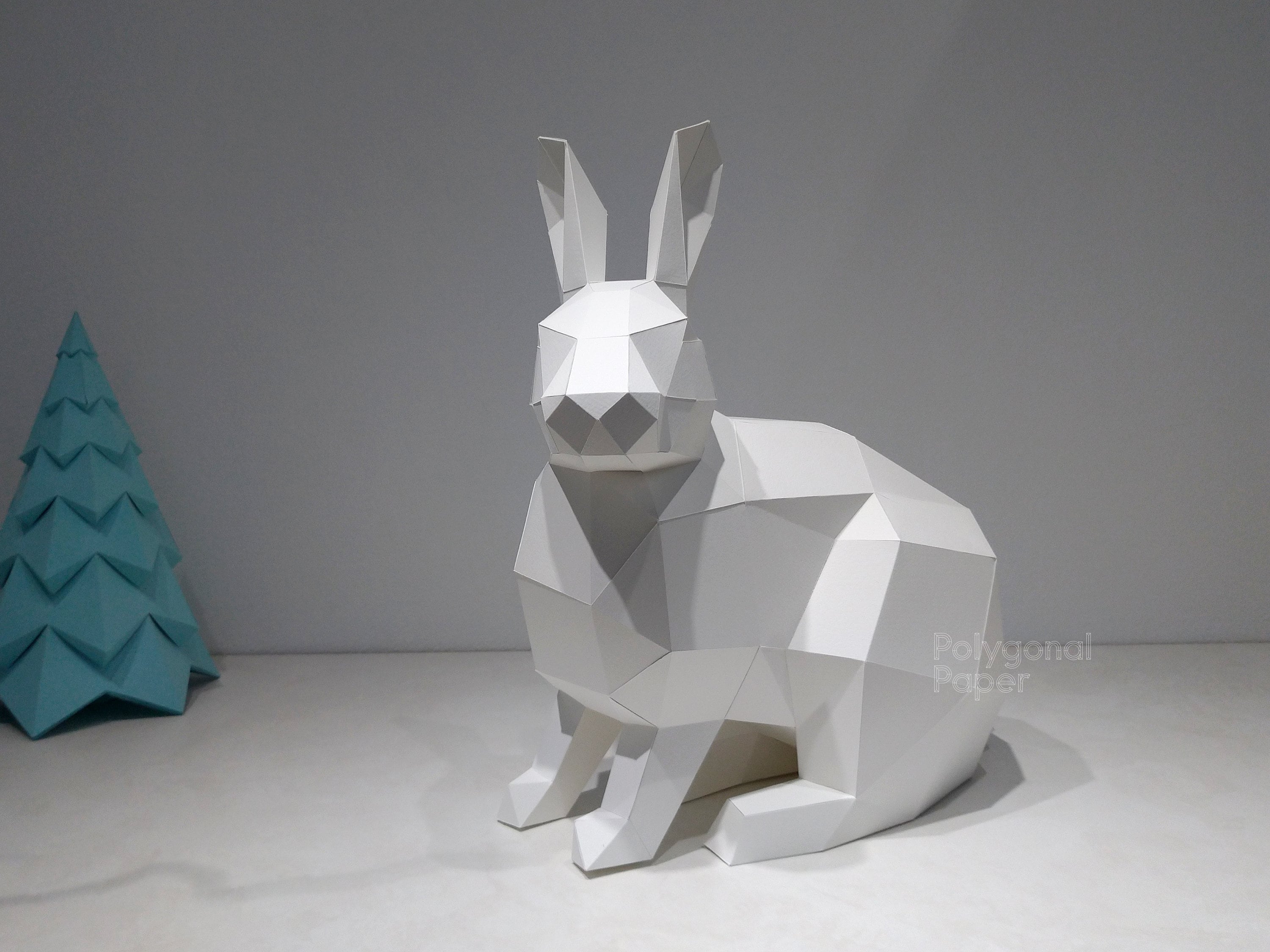 Dead Rabbit Papercraft Rabbit S: DIY Papercraft Sculpture. Printable PDF Template, Drawings ...