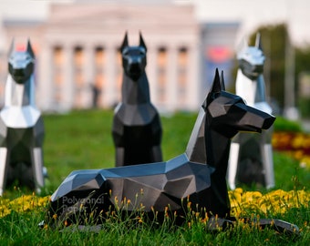 DIY Metal Doberman Sculptures: DXF Drawings for Laser Cutting