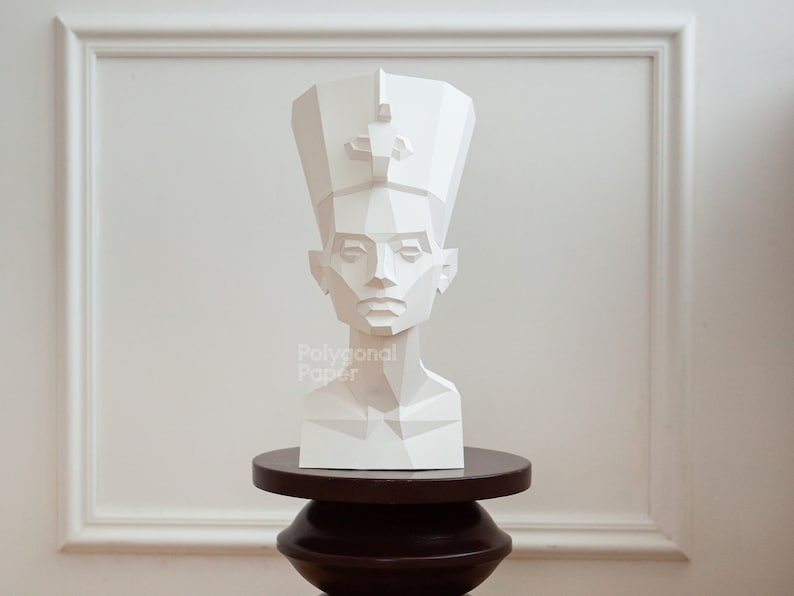 DIY Papercraft Nefertiti Bust: Printable and Cutting Machine Templates ...