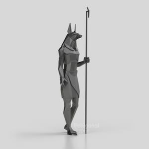 Anubis in DXF Format for Assembly from Sheet Metal. Template for Geometric Polygonal Park Sculpture. 3d Welding Constructor
