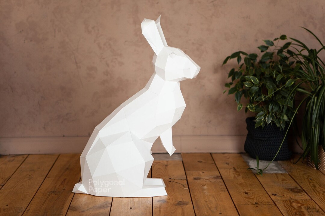 Rabbit M: Digital Files for Papercraft. Printable PDF Template, DXF ...